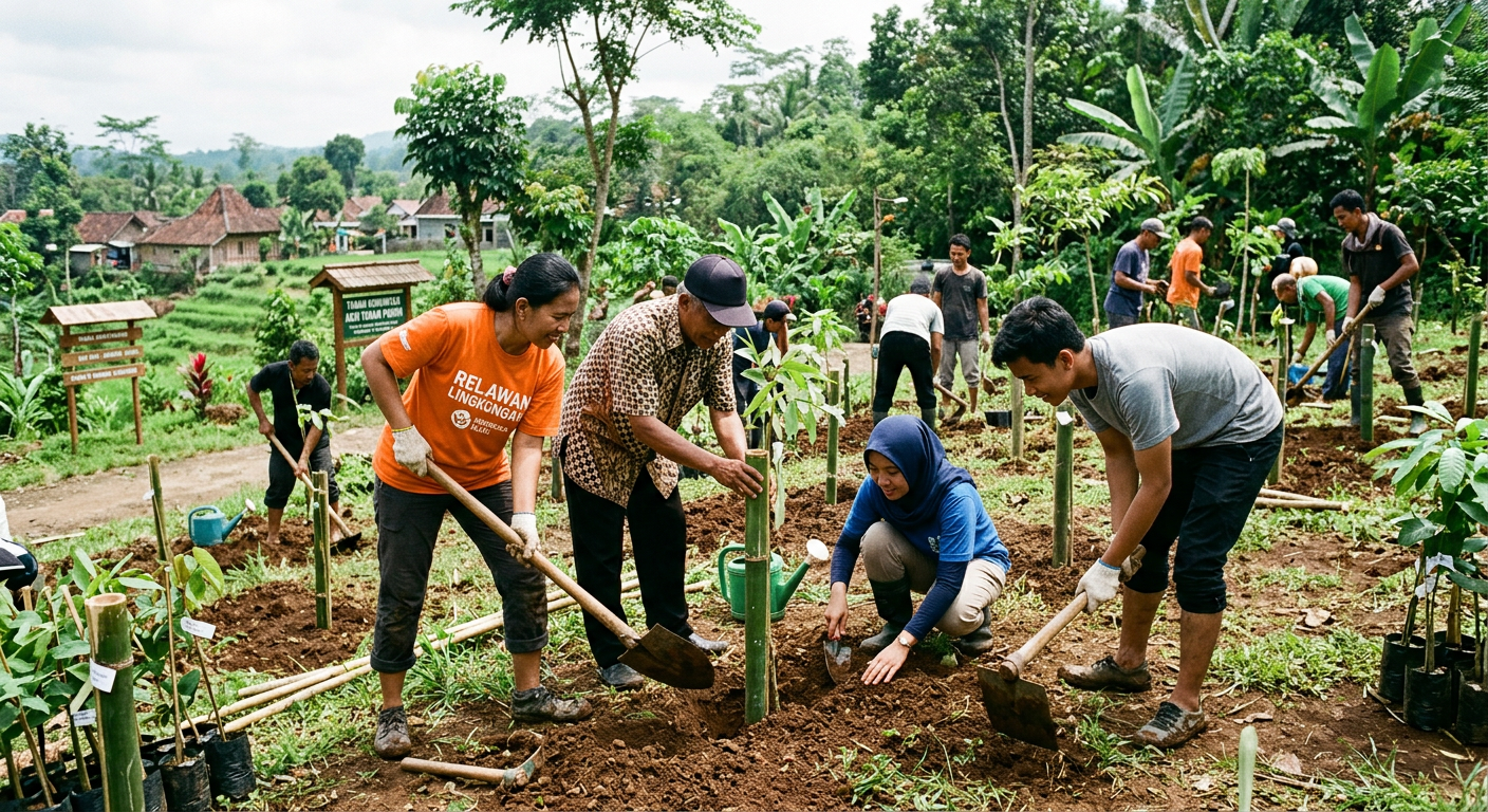 LIVESGP SLEMAN Hijau - Program lingkungan seperti gotong royong dan penanaman pohon.